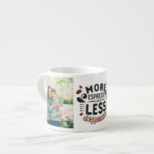 More Espresso Less Depresso personalized 2 photo Cup