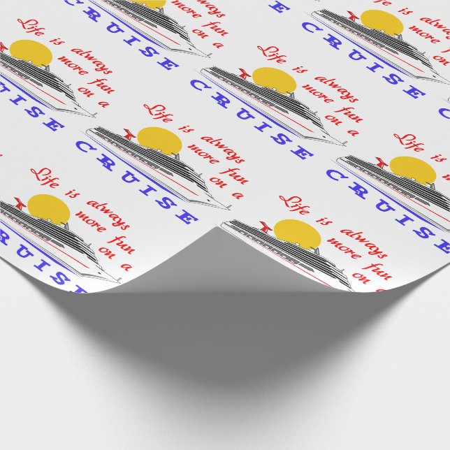 More Fun on a Cruise Wrapping Paper (Corner)