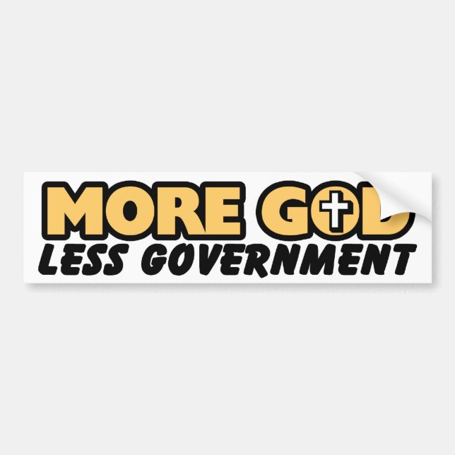 MORE GOD BUMPER STICKER (Front)