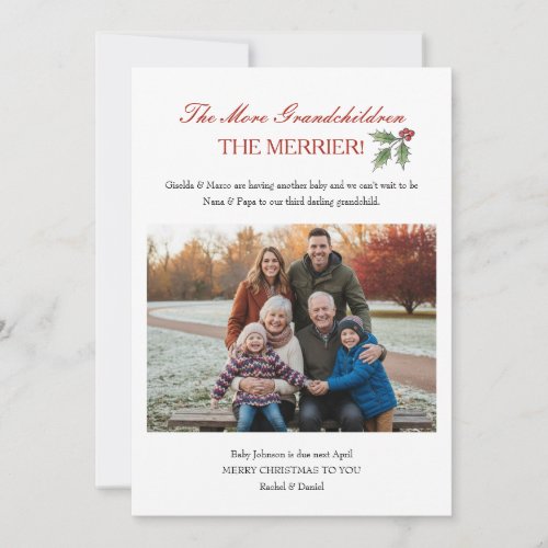More Grandchildren the Merrier Christmas Reveal Holiday Card
