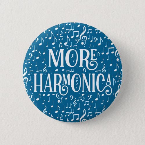 More Harmonica _ Blue White Music Button