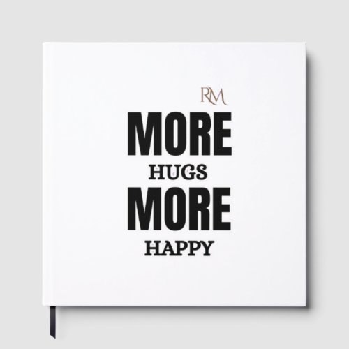 More Hugs More Happy Cute Positive Design Guest Book