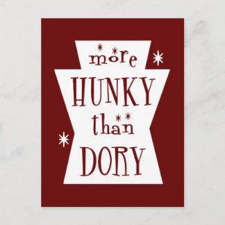 More Hunky Than Dory Dark Postcard