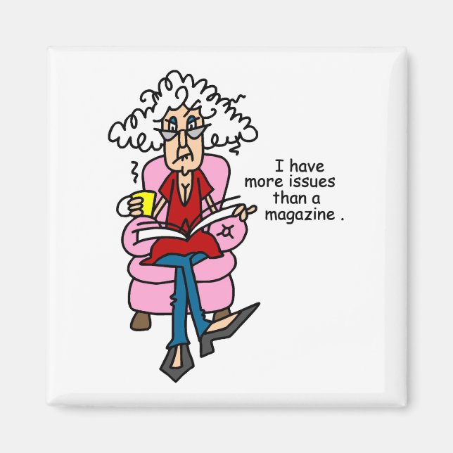 More Issues Than a Magazine Humor Magnet (Front)