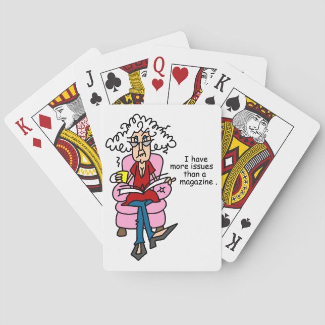 More Issues Than a Magazine Humor Poker Cards (Back)