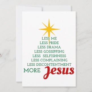 More Jesus Christmas Tree Design Flat Holiday Card