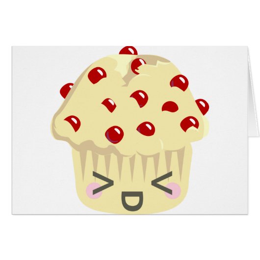 More Kawaii Muffin Faces Cards (Front Horizontal)