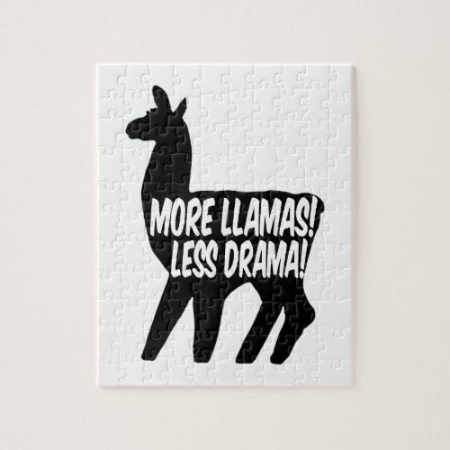 More Llamas Less Drama Jigsaw Puzzle