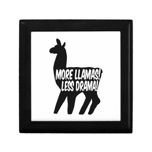 More Llamas Less Drama Keepsake Box