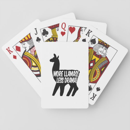 More Llamas Less Drama Poker Cards