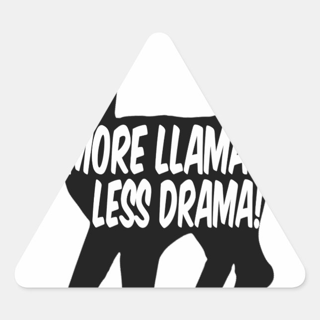More Llamas Less Drama Triangle Sticker (Front)