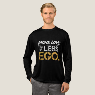 More Love Less Ego Positive Quote Typography Men's Tri-Blend Shirt