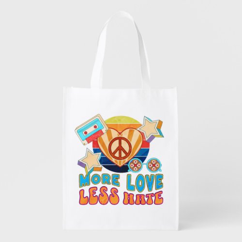 More Love Less Hate Grocery Bag