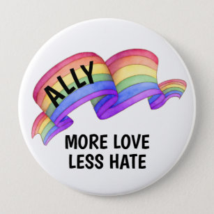 LGBT Pride 2.25 in Pinback Button Pin Ally Flag Pronouns Love Gender Equality 