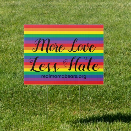 More Love Less Hate Sign