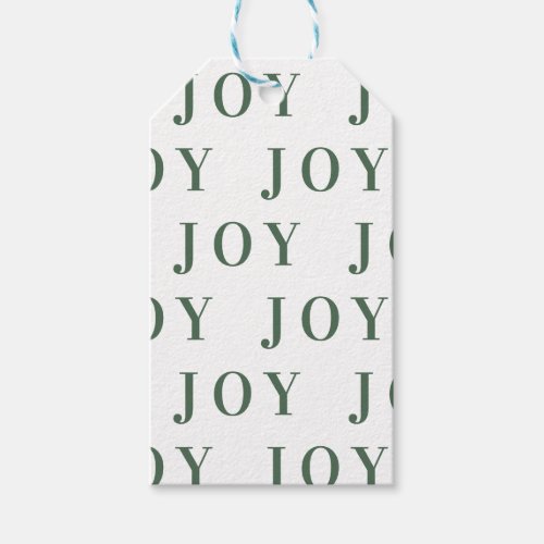 More Love More Joy  Green Gift Tags