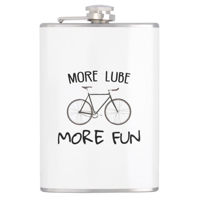More Lube More Fun Cycling Flask (Front)