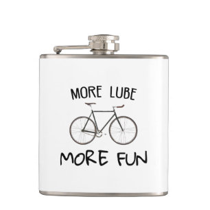 More Lube More Fun Cycling Flask