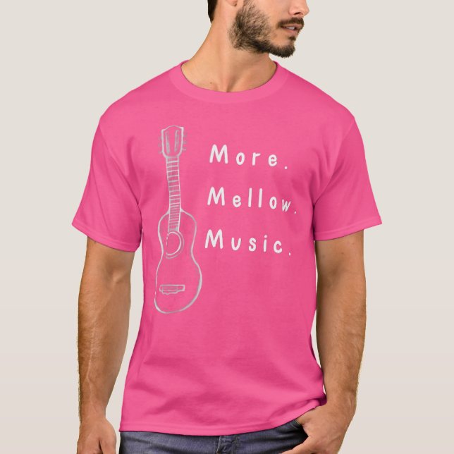 More Mellow Music (Guitar Graphic) - Acoustic Guit T-Shirt (Front)