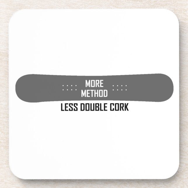 More Method Less Double Cork Beverage Coaster (Front)