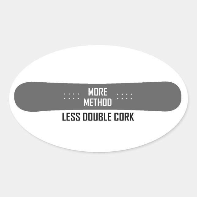 More Method Less Double Cork Oval Sticker (Front)