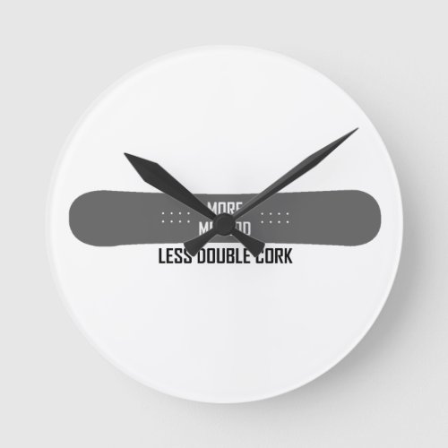 More Method Less Double Cork Round Clock