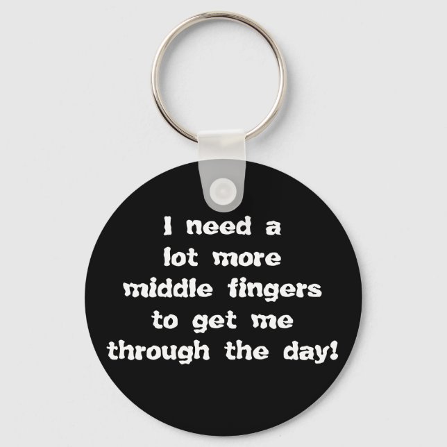 More Middle Fingers Keychain (Front)