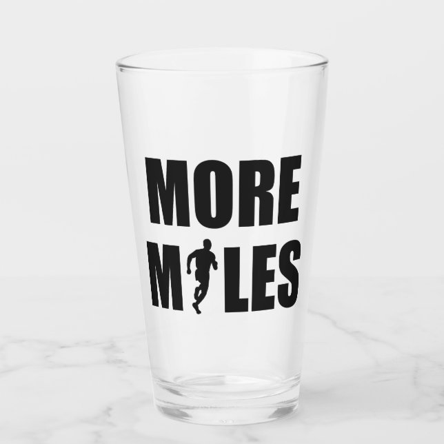 More Miles Running Glass (Front)
