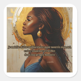 More motivational version square sticker