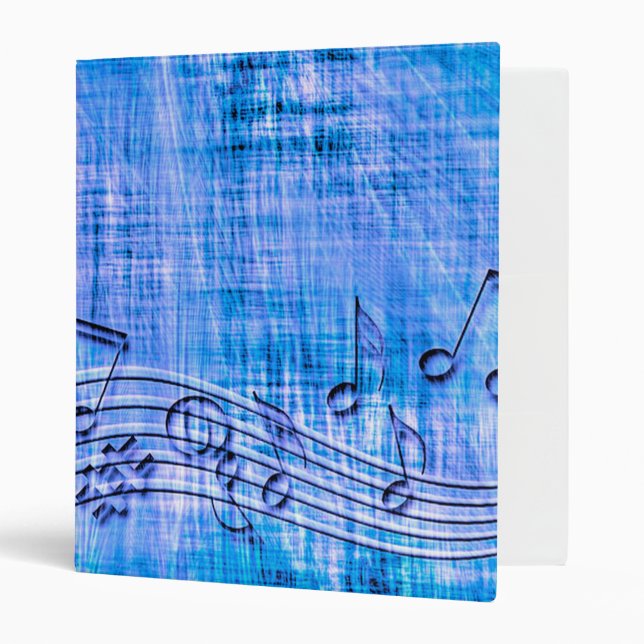 more music blue 3 ring binder (Front/Inside)