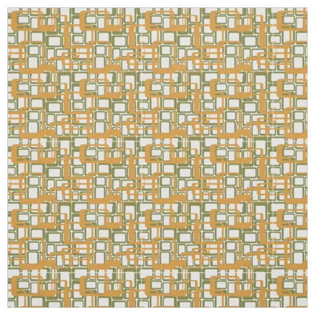 More Open Mid-Century Modern Rectangles Again  Fabric (Swatch)