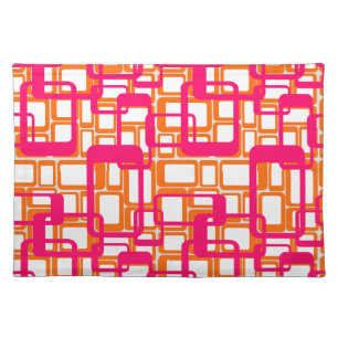 More Open Mid-Century Modern Rectangles Cloth Placemat