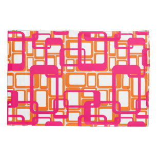 More Open Mid-Century Modern Rectangles Pillow Case