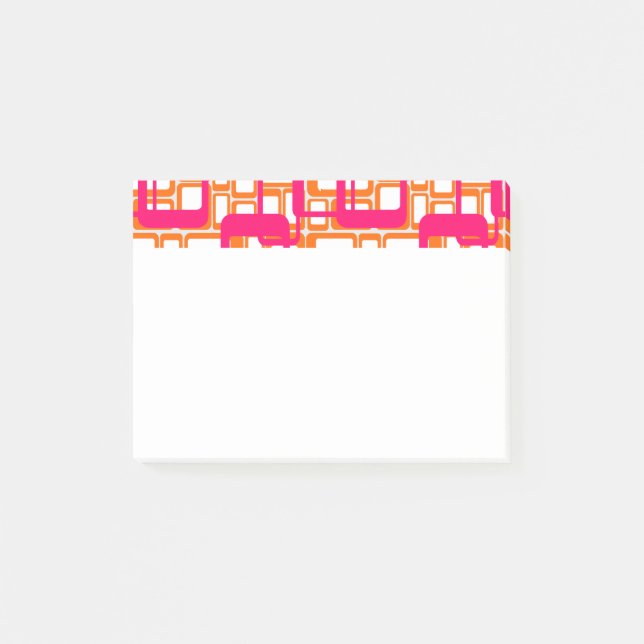 More Open Mid-Century Modern Rectangles Post-it Notes (Front)