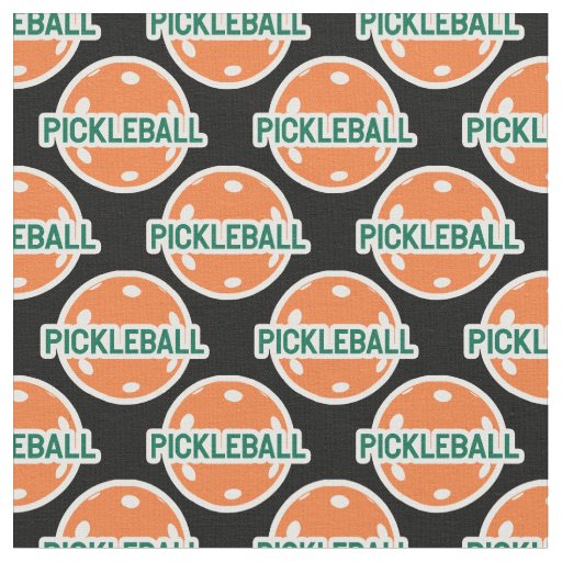 More orange Pickleballs - custom background Fabric