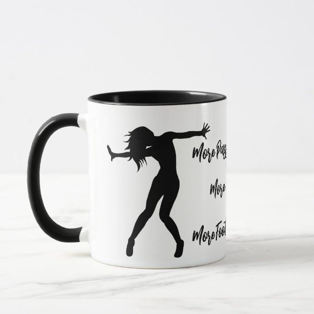 More passion more energy more footwork mug (Left)