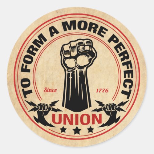 More Perfect Union 1016 Classic Round Sticker