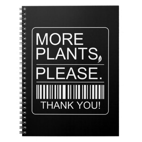 More Plants Please Indoor Plant Lover Gift Notebook