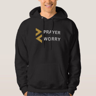 More Prayer Less Worry Bible Verse Christian Faith Hoodie