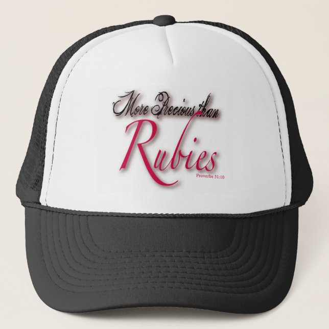 "More Precious Than Rubies" Hat (Front)