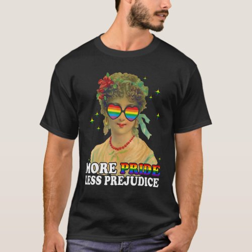 More Pride Less Prejudice  LGBT Gay Pride Demon Mo T_Shirt