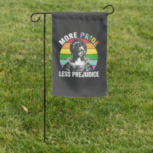 More Pride Less Prejudice LGBT Gay Pride Month Garden Flag