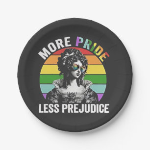 More Pride Less Prejudice LGBT Gay Pride Month Paper Plates