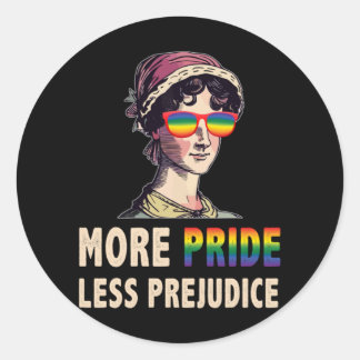 More Pride Less Prejudice Lgbt Gay Proud Ally Prid Classic Round Sticker