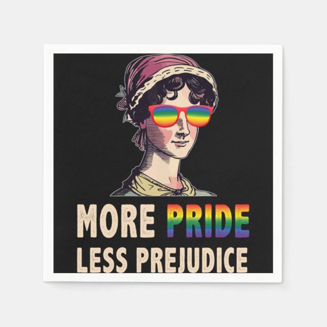 More Pride Less Prejudice Lgbt Gay Proud Ally Prid Napkins (Front)
