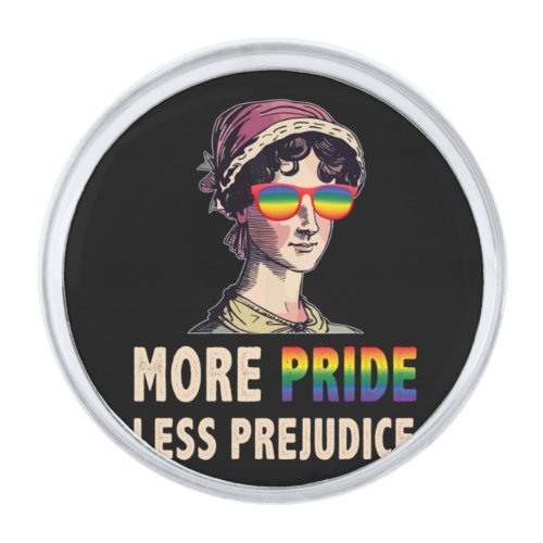 More Pride Less Prejudice Lgbt Gay Proud Ally Prid Silver Finish Lapel Pin