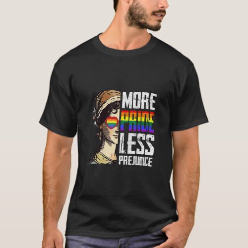 More Pride Less Prejudice Lgbt Gay Proud Ally Prid T_Shirt