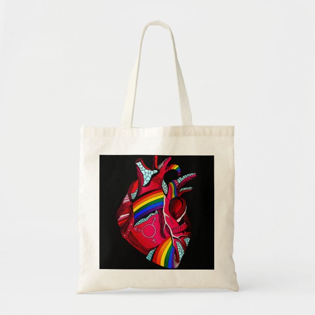 More Pride Less Prejudice Lgbt Gay Proud Ally Prid Tote Bag (Front)