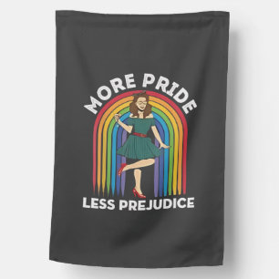More Pride Less Prejudice LGBT Pride Month House Flag