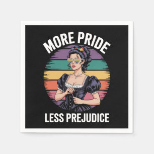 More Pride Less Prejudice LGBTQ Gay Pride Ally Napkins